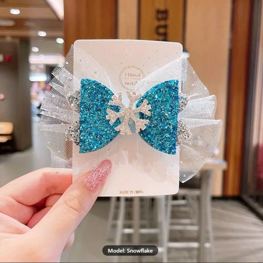 Beautiful mesh hair bow-1pcs